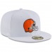Men's Cleveland Browns New Era White Omaha 59FIFTY Fitted Hat 3155924